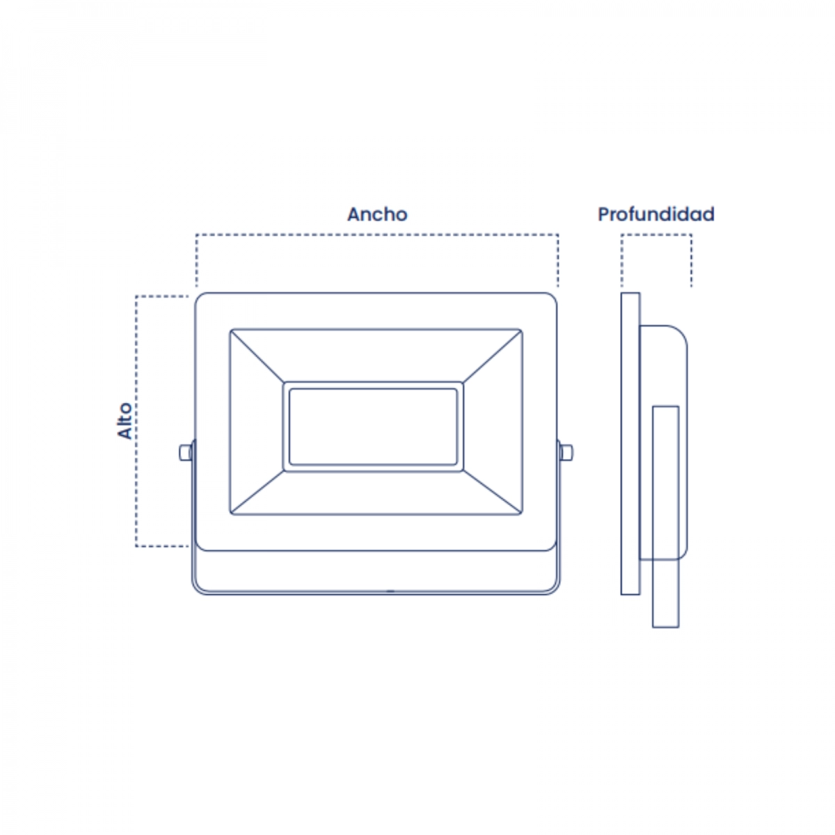 Reflector LED Tableta Con Sensor 50W 6500K