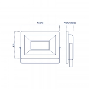 Reflector LED Tableta Con Sensor 50W 6500K