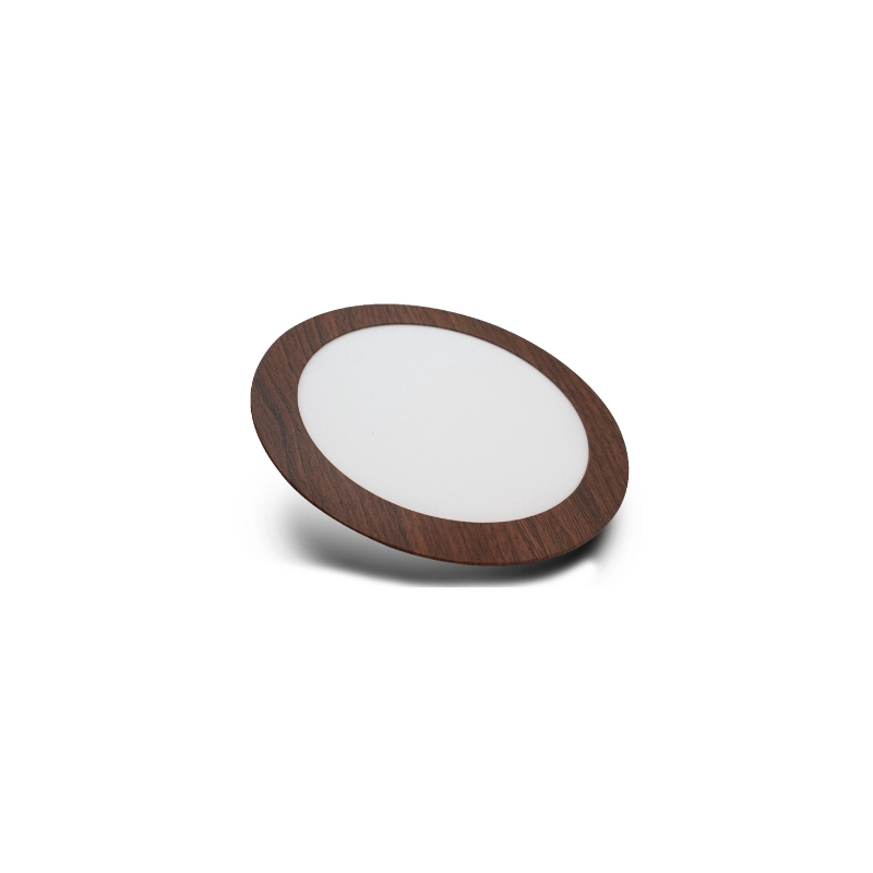Panel LED Borde Madera Redondo Incrustar 6W 4
