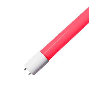 Tubo Led Vidrio Opalizado T8 18W Rojo