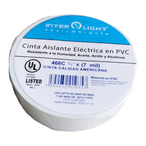 CINTA AISLANTE EN PVC Blanco