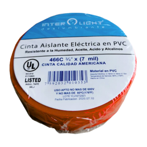 Cinta Aislante En Pvc Naranja