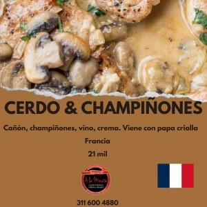 CERDO & CHAMPIÑONES
