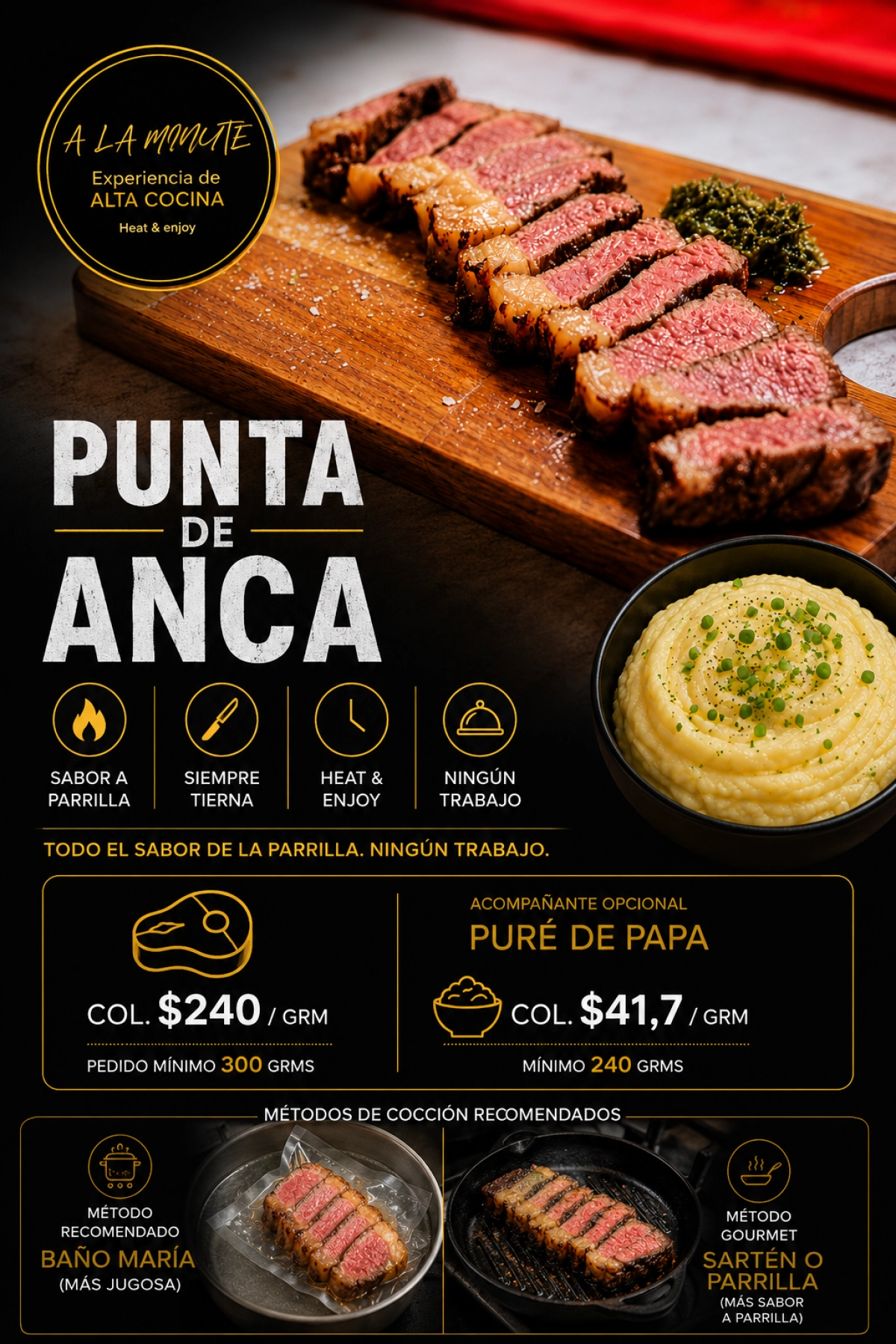 PUNTA DE ANCA (Una porción son 300 grms)