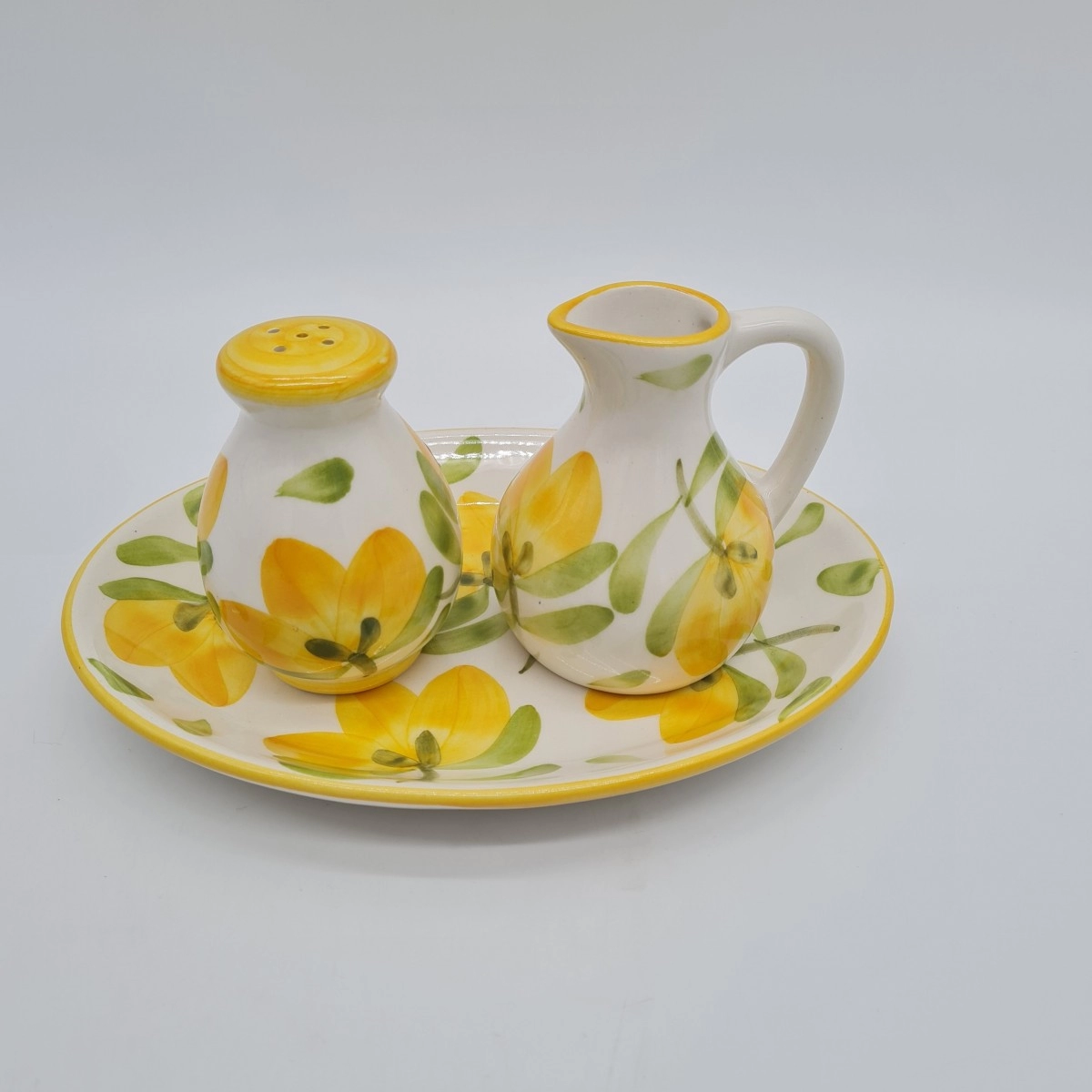 Set Condimentos Big Flower Amarillo