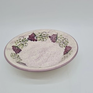 Puesto de Vajilla Flora Morada