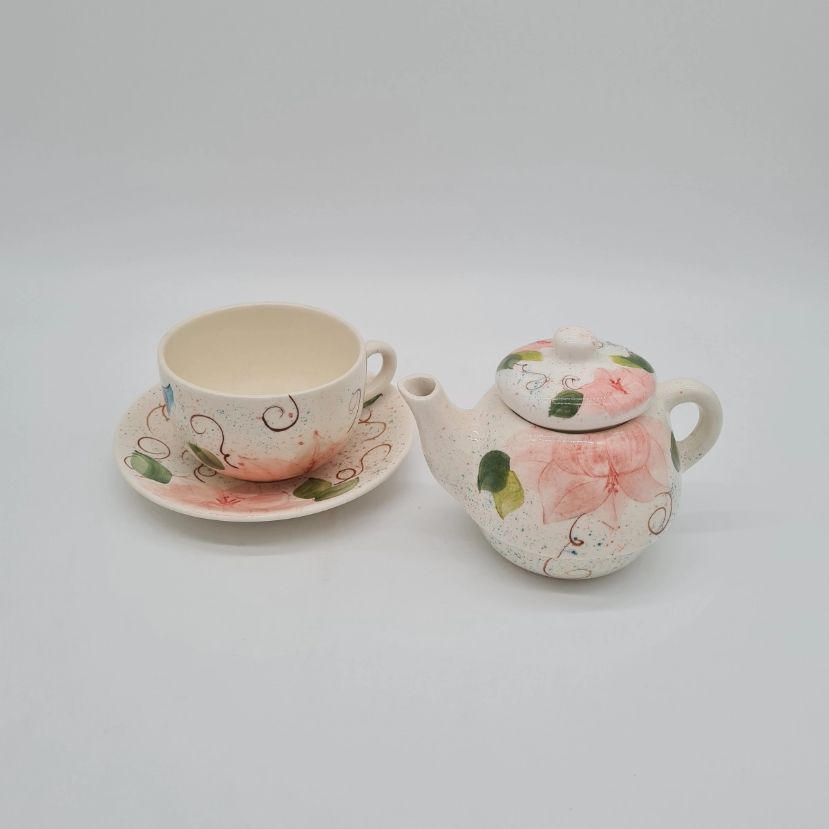 Set tintero Lirios Rosa