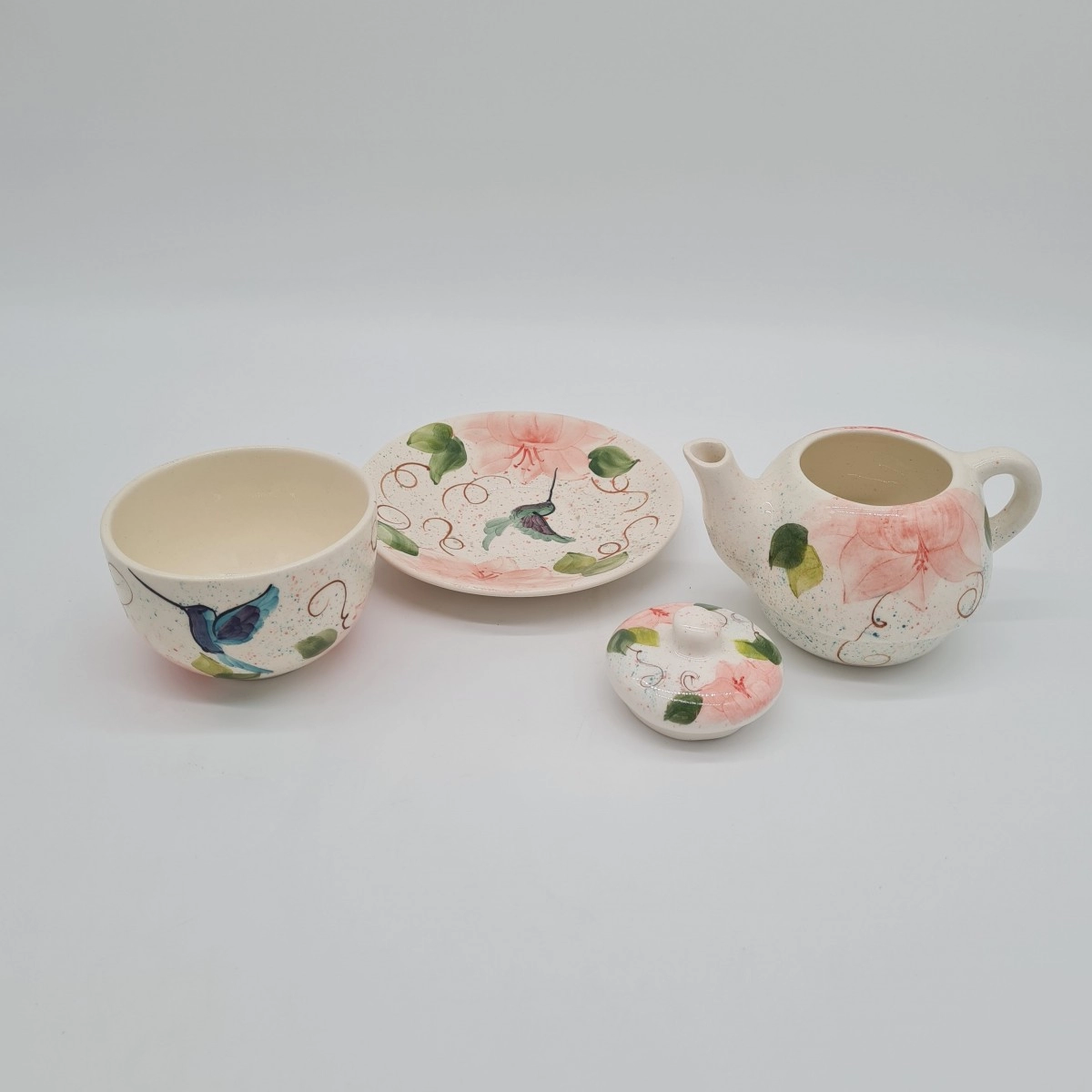 Set tintero Lirios Rosa