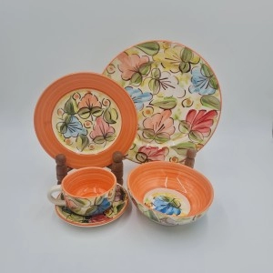 Puesto de Vajilla Primavera Naranja