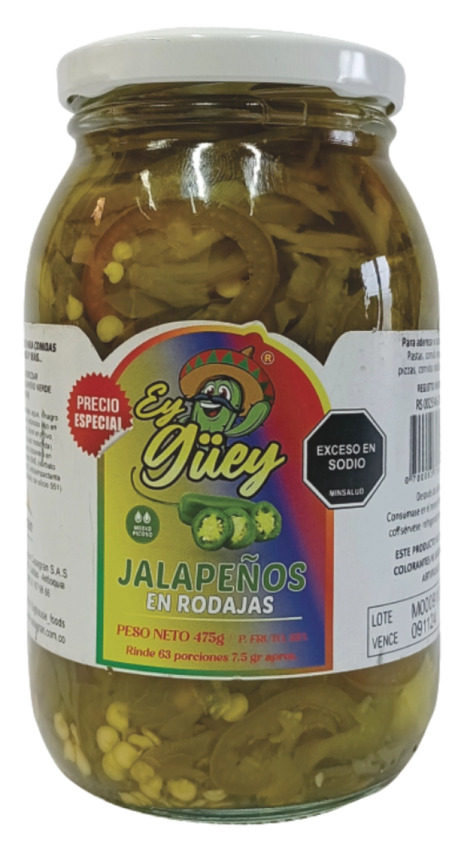 Jalapeños en rodajas 240 GR