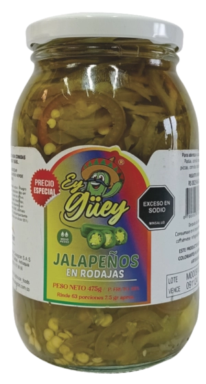 Jalapeños en rodajas 240 GR